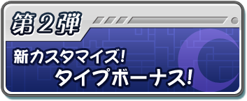 第2弾 新カスタマイズ! タイプボーナス!